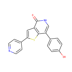 O=c1[nH]cc(-c2ccc(O)cc2)c2sc(-c3ccncc3)cc12 ZINC000066157017