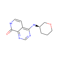 O=c1[nH]ccc2c(N[C@@H]3CCCOC3)ncnc12 ZINC000096285217