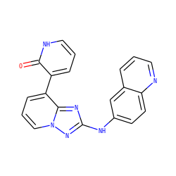 O=c1[nH]cccc1-c1cccn2nc(Nc3ccc4ncccc4c3)nc12 ZINC000096169781