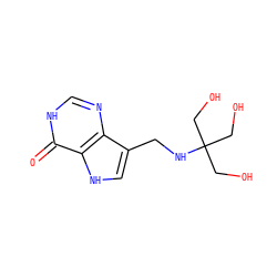 O=c1[nH]cnc2c(CNC(CO)(CO)CO)c[nH]c12 ZINC000040949499