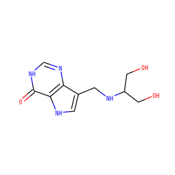 O=c1[nH]cnc2c(CNC(CO)CO)c[nH]c12 ZINC000040835314