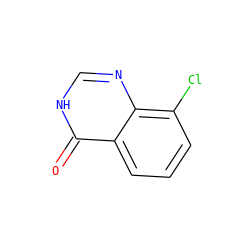 O=c1[nH]cnc2c(Cl)cccc12 ZINC000026894419