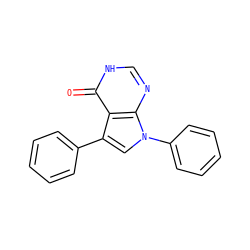 O=c1[nH]cnc2c1c(-c1ccccc1)cn2-c1ccccc1 ZINC000008764182