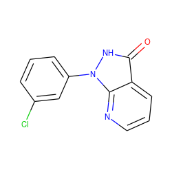 O=c1[nH]n(-c2cccc(Cl)c2)c2ncccc12 ZINC000001397094