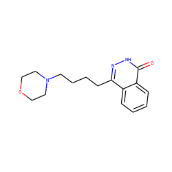 O=c1[nH]nc(CCCCN2CCOCC2)c2ccccc12 ZINC000028525358