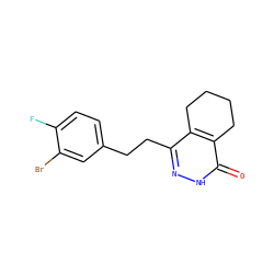 O=c1[nH]nc(CCc2ccc(F)c(Br)c2)c2c1CCCC2 ZINC000167716416