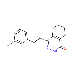 O=c1[nH]nc(CCc2cccc(Br)c2)c2c1CCCC2 ZINC000167609522