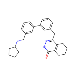 O=c1[nH]nc(Cc2cccc(-c3cccc(CNC4CCCC4)c3)c2)c2c1CCCC2 ZINC000167180877