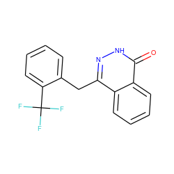 O=c1[nH]nc(Cc2ccccc2C(F)(F)F)c2ccccc12 ZINC000075501073