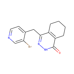O=c1[nH]nc(Cc2ccncc2Br)c2c1CCCC2 ZINC000167686672