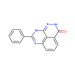 O=c1[nH]nc2[nH]c(-c3ccccc3)nc3cccc1c32 ZINC000299857215