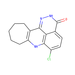 O=c1[nH]nc2c3c([nH]c4c(Cl)ccc1c24)CCCCC3 ZINC000150097688