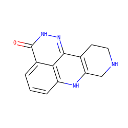 O=c1[nH]nc2c3c([nH]c4cccc1c42)CNCC3 ZINC000150095440