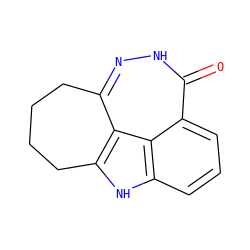 O=c1[nH]nc2c3c([nH]c4cccc1c43)CCCC2 ZINC000150201363
