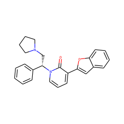 O=c1c(-c2cc3ccccc3o2)cccn1[C@@H](CN1CCCC1)c1ccccc1 ZINC000013436689