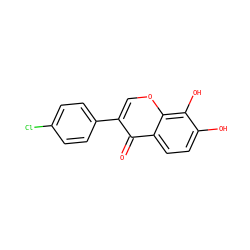 O=c1c(-c2ccc(Cl)cc2)coc2c(O)c(O)ccc12 ZINC000026571939