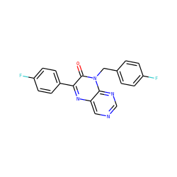 O=c1c(-c2ccc(F)cc2)nc2cncnc2n1Cc1ccc(F)cc1 ZINC000004238583