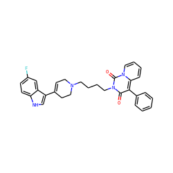 O=c1c(-c2ccccc2)c2ccccn2c(=O)n1CCCCN1CC=C(c2c[nH]c3ccc(F)cc23)CC1 ZINC000299858114
