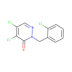 O=c1c(Cl)c(Cl)cnn1Cc1ccccc1Cl ZINC000000121549