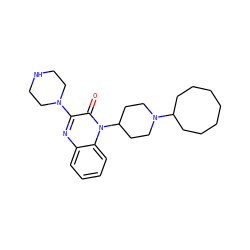 O=c1c(N2CCNCC2)nc2ccccc2n1C1CCN(C2CCCCCCC2)CC1 ZINC000114710899