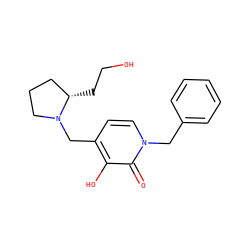 O=c1c(O)c(CN2CCC[C@@H]2CCO)ccn1Cc1ccccc1 ZINC000147864398