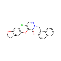 O=c1c(Oc2ccc3c(c2)CCO3)c(Cl)cnn1Cc1cccc2ccccc12 ZINC000095596086