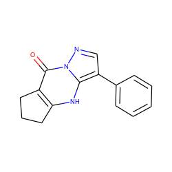 O=c1c2c([nH]c3c(-c4ccccc4)cnn13)CCC2 ZINC000100642538