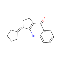 O=c1c2c([nH]c3ccccc13)C(=C1CCCC1)CC2 ZINC000018283288