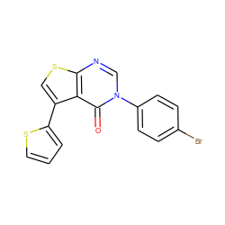 O=c1c2c(-c3cccs3)csc2ncn1-c1ccc(Br)cc1 ZINC000002287047