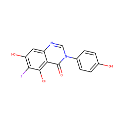 O=c1c2c(O)c(I)c(O)cc2ncn1-c1ccc(O)cc1 ZINC000013685409
