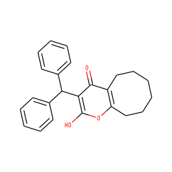 O=c1c2c(oc(O)c1C(c1ccccc1)c1ccccc1)CCCCCC2 ZINC000101210513