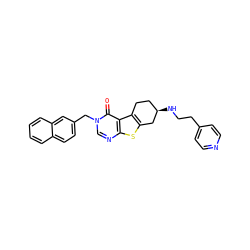 O=c1c2c3c(sc2ncn1Cc1ccc2ccccc2c1)C[C@H](NCCc1ccncc1)CC3 ZINC001772572021