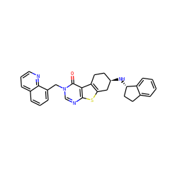 O=c1c2c3c(sc2ncn1Cc1cccc2cccnc12)C[C@H](N[C@H]1CCc2ccccc21)CC3 ZINC001772573699