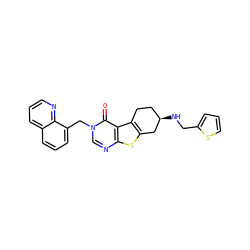 O=c1c2c3c(sc2ncn1Cc1cccc2cccnc12)C[C@H](NCc1cccs1)CC3 ZINC001772579613