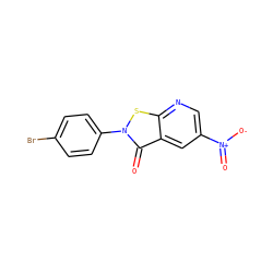 O=c1c2cc([N+](=O)[O-])cnc2sn1-c1ccc(Br)cc1 ZINC000001654015