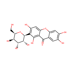 O=c1c2cc(O)c(O)cc2oc2cc(O)c([C@@H]3O[C@H](CO)[C@H](O)[C@@H](O)[C@H]3O)c(O)c12 ZINC000015449241