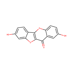 O=c1c2cc(O)ccc2oc2c1oc1cc(O)ccc12 ZINC000003990272