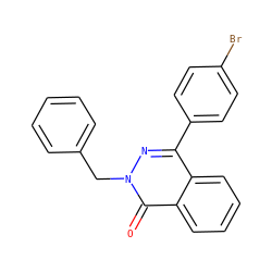 O=c1c2ccccc2c(-c2ccc(Br)cc2)nn1Cc1ccccc1 ZINC000000688077