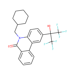 O=c1c2ccccc2c2cc(C(O)(C(F)(F)F)C(F)(F)F)ccc2n1CC1CCCCC1 ZINC000049113017