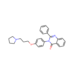 O=c1c2ccccc2nc(-c2ccccc2)n1-c1ccc(OCCCN2CCCC2)cc1 ZINC000040933622