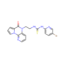 O=c1c2cccn2c2ncccc2n1CCNC(=S)Nc1ccc(Br)cn1 ZINC000013861549