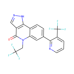 O=c1c2cn[nH]c2c2ccc(-c3ncccc3C(F)(F)F)cc2n1CC(F)(F)F ZINC000220079178