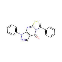 O=c1c2cnn(-c3ccccc3)c2nc2scc(-c3ccccc3)n12 ZINC000001403687
