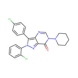 O=c1c2nn(-c3ccccc3Cl)c(-c3ccc(Cl)cc3)c2ncn1N1CCCCC1 ZINC000028568942