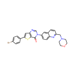 O=c1c2sc(-c3ccc(Br)cc3)cc2ncn1-c1ccc2nc(CN3CCOCC3)ccc2c1 ZINC000038149747