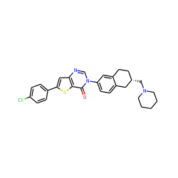 O=c1c2sc(-c3ccc(Cl)cc3)cc2ncn1-c1ccc2c(c1)CC[C@H](CN1CCCCC1)C2 ZINC000038149691