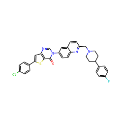 O=c1c2sc(-c3ccc(Cl)cc3)cc2ncn1-c1ccc2nc(CN3CCC(c4ccc(F)cc4)CC3)ccc2c1 ZINC000038149730