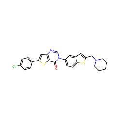 O=c1c2sc(-c3ccc(Cl)cc3)cc2ncn1-c1ccc2sc(CN3CCCCC3)cc2c1 ZINC000038149687