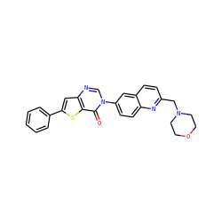 O=c1c2sc(-c3ccccc3)cc2ncn1-c1ccc2nc(CN3CCOCC3)ccc2c1 ZINC000038149703