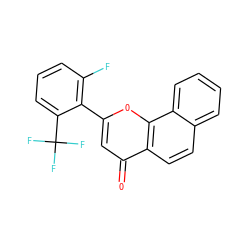 O=c1cc(-c2c(F)cccc2C(F)(F)F)oc2c1ccc1ccccc12 ZINC001772627806